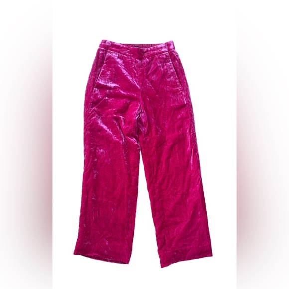 Womens J Crew Pink Velvet Pants - Picture 2 of 4
